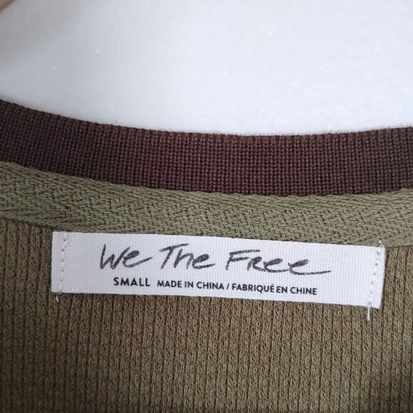 NWT Free People Mikah Layering Thermal Cuff / Army Combo Long Sleeve Top… - Picture 8 of 8